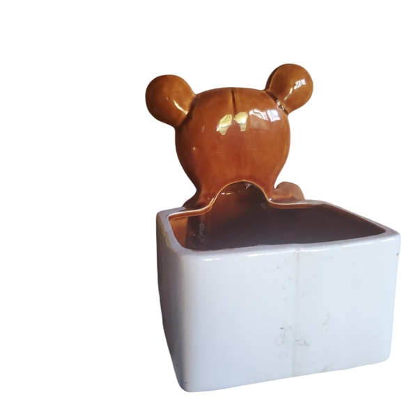 Vintage teddy bear planter - Picture 3 of 6